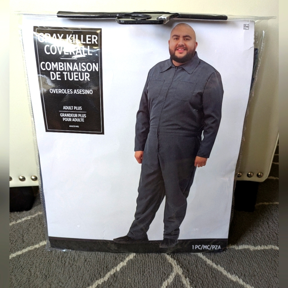 Gray Coverall. Perfect to Make A Mike Myers Costume. Plis Size 48-52, 2xl